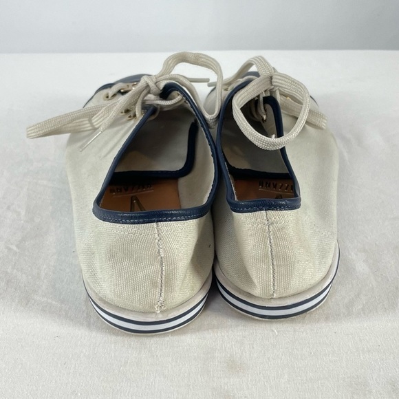 Vizzano Cap Toe Canvas Lace Up Shoe in Cream Blue Size 8 - Picture 5 of 6